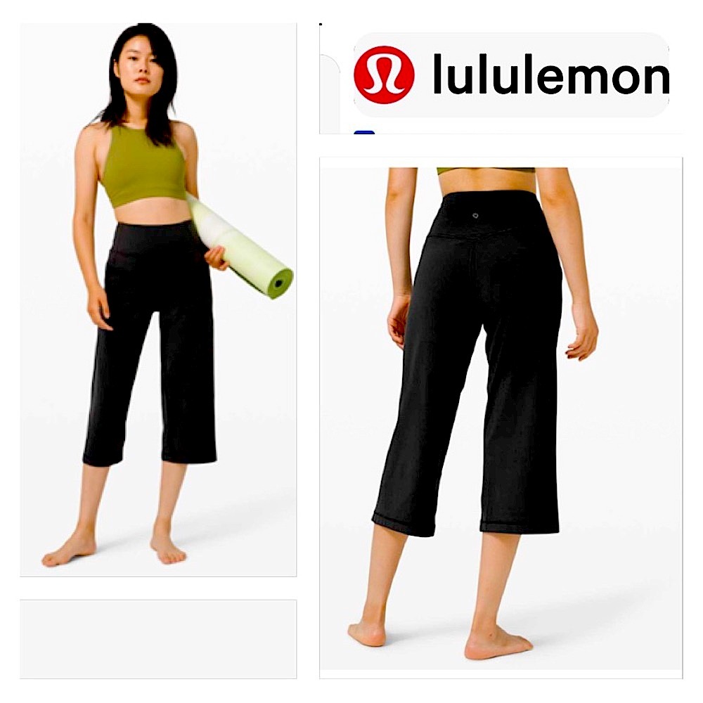 Lululemon Align High Rise Wide Leg Crop Black